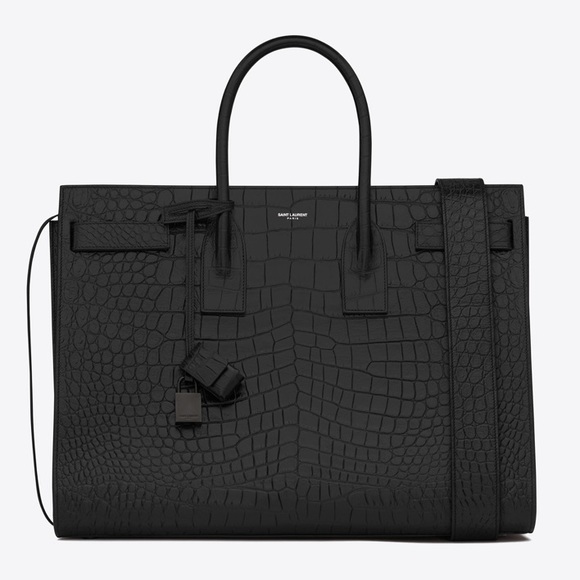 YSL Saint Laurent Sac De Jour Black Patient  Bag - Picture 7 of 8